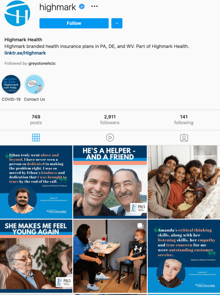 One of the best hospitals on Instagram, Highmark Health