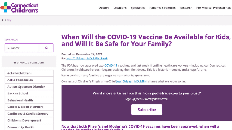 covid-19 vaccine content