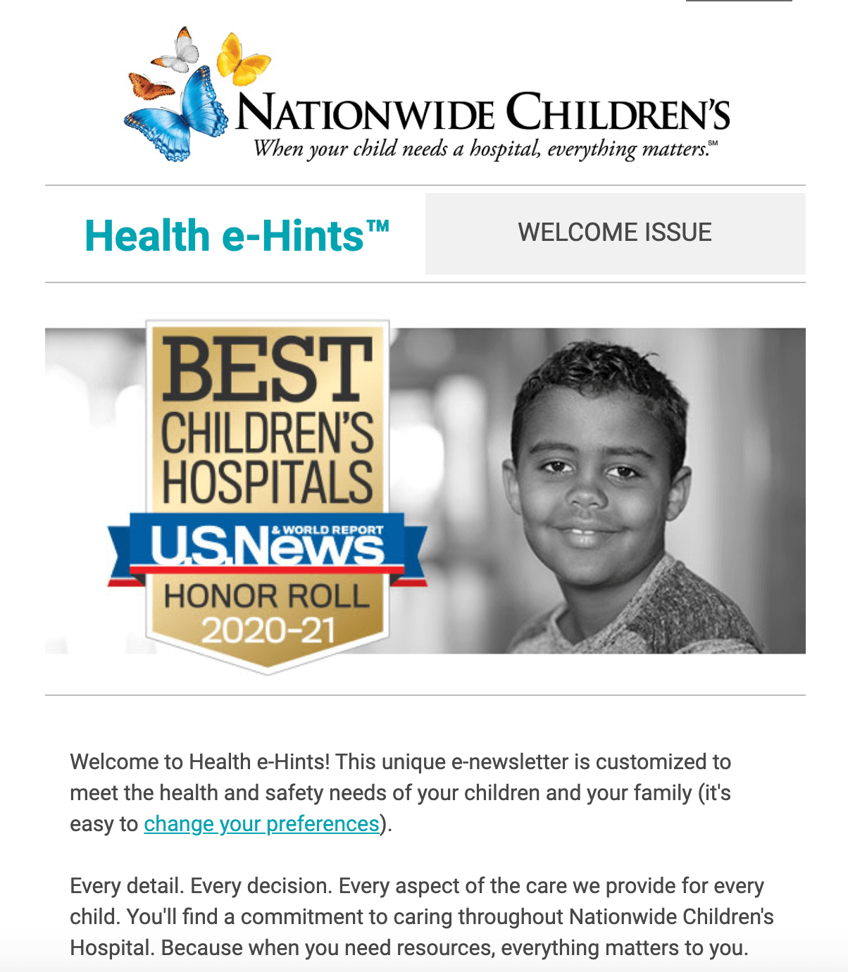 example of a healthcare newsletter