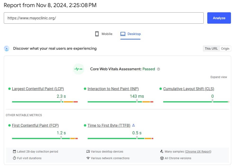 Use PageSpeed Insights to improve technical SEO in healthcare