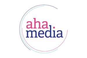 Aha Media Group logo beside anonymized case study