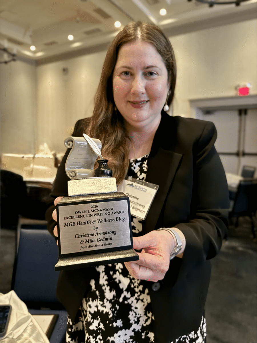 2026 NESHCo Lamplighter McNamara Excellence in Writing Award winner Christine Armstrong from Mass General Brigham
